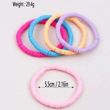 5 cái/bộ Vòng tay đính cườm tối giản ngẫu nhiên - Nhiều màu - Xem 5