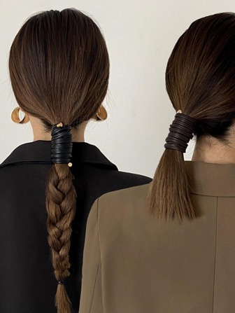 1 pieza Sujetador de cabello con diseño envuelto, sujetador de cola de caballo casual, bandas elásticas para el cabello, scrunchies, cuerda elástica para el cabello, accesorios para el cabello