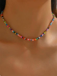 1 chiếc vòng cổ hạt gạo đơn giản thời trang cho nữ - Nhiều màu - Xem 9