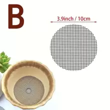 20/50pcs Flower Pot Hole Mesh Pad, Round Drainage Hole Screens Prevent Soil Loss Anti, Plant Drainage Screens Gasket, Bonsai Pot Bottom Grid Mat Mesh, Gardening Supplies - Black - View 11