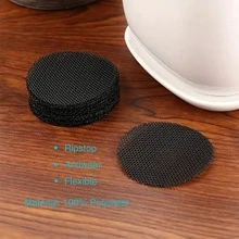 20/50pcs Flower Pot Hole Mesh Pad, Round Drainage Hole Screens Prevent Soil Loss Anti, Plant Drainage Screens Gasket, Bonsai Pot Bottom Grid Mat Mesh, Gardening Supplies - Black - View 5