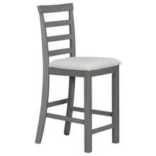 MERAX 5-Piece Multi-Functional Rubber Wood Counter Height Dining Set With Padded Chairs And Integrated 9 Bar Wine Compartment, Wineglass Holders For Dining Room - Grey - View 9