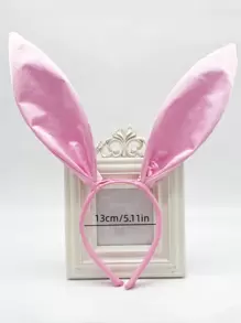 1pc Rabbit Ear Decor Party Headband - Black - View 4
