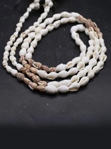 Collar con cuenta con diseño de concha