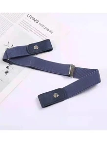 Minimalist Elastic Buckle-Free Belt Fall, Autumn, Halloween - Blue - View 2