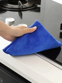 1 pieza Trapo de limpieza unicolor absorbente - Café integral - Ver 7