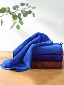 1 pieza Trapo de limpieza unicolor absorbente - Café integral - Ver 1