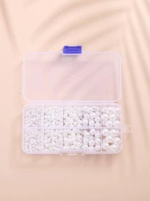 4boxes/set Faux Pearl DIY Jewelry Accessory - White - View 1