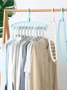 1 cái móc treo quần áo đa chức năng màu xanh - Màu xanh nhạt - Xem 1