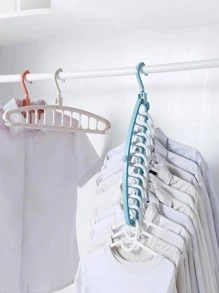 1 cái móc treo quần áo đa chức năng màu xanh - Màu xanh nhạt - Xem 2