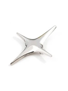 1 Vintage Phong Cách Kim Loại Châu Âu Và Mỹ Hình Ngôi Sao Phù Hợp Với Thổ Cẩm Quà Tặng - Bạc - Xem 2