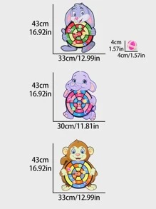 1套兒童大象樣式飛鏢盤粘粘球