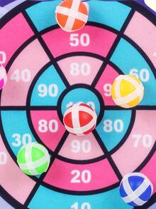 1 件卡通动物飞镖板粘球，互动家庭游戏玩具礼物 - 淺藍色 - 查看 2