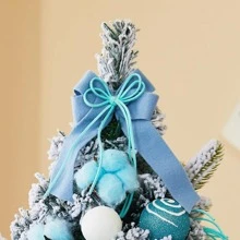 35cm Christmas Decoration Mini Tabletop Tree Set - Blue - View 4
