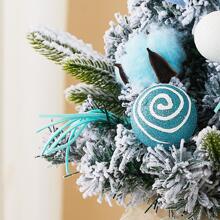 35cm Christmas Decoration Mini Tabletop Tree Set - Blue - View 5