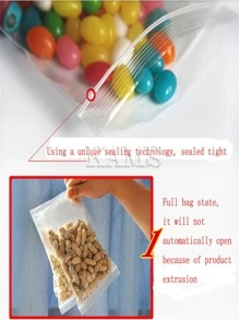 100 件透明食品密封袋装饰秋季装饰节日装饰房间装饰家居装饰秋季装饰卧室装饰 - 無色 - 查看 6