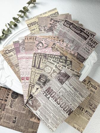 30 stks Kranten Patroon Materiaal Papier