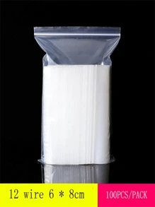 100 件透明食品密封袋装饰秋季装饰节日装饰房间装饰家居装饰秋季装饰卧室装饰 - 無色 - 查看 3