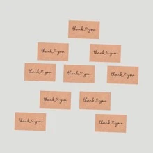 50pcs Letter Graphic Greeting Card - Brown - View 3