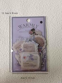 30入組花朵圖案多種多用途裝飾貼紙手帳裝飾用品 - 彩色 - 查看 6