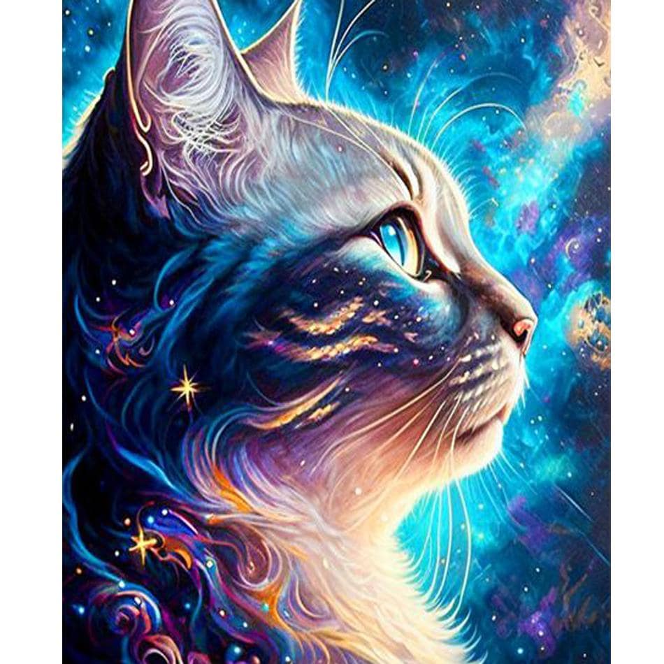 按數字繪畫貓動物圖片帶數位家居裝飾手繪 DIY 禮物無框 40x50 厘米/16x20 英寸 - 彩色 - 查看 1
