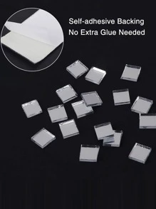 1捲(30cm/100cm)亞克力閃亮亮片馬賽克貼紙diy自粘豪華貼紙牆面裝飾 - 銀色 - 查看 7