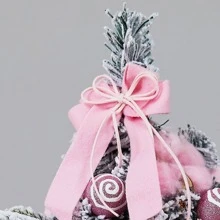 35cm Christmas Decoration Mini Tabletop Christmas Tree Set,Christmas - Pink - View 4