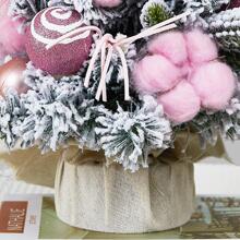 35cm Christmas Decoration Mini Tabletop Christmas Tree Set,Christmas - Pink - View 6