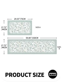 1 Họa Tiết Lá Thảm Nhà Bếp, Polyester Hiện Đại Chống Thấm Nước Chống Trơn Trượt Thảm Nhà Bếp Cho Nhà Bếp - Nhiều màu - Xem 5