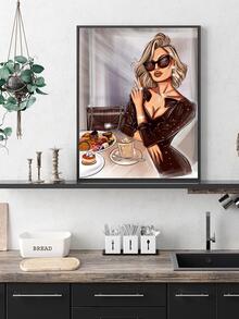 1PC Hình Đồ Họa Có Khung Tranh - Nhiều màu - Xem 6