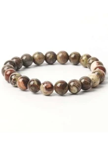 19cm Vintage Stone Beaded Bracelet - Multicolor - View 2