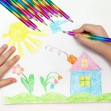 Bộ 10/20 bút chì gỗ màu cầu vồng, bút chì màu cầu vồng 4 trong 1, thích hợp cho trường học, học sinh, giáo viên, để phác thảo, vẽ nguệch ngoạc, tô màu, vẽ tranh. - Nhiều màu - Xem 7