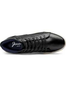 SHOESMALL Men's Casual Shoes High Top Fashion Sneakers Lightweight Men Boots Shoes - 黑色 - 查看 9