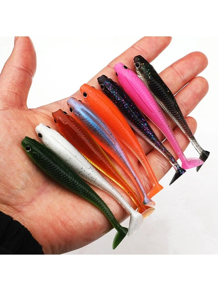 Fishing 8pcs/Set 95mm 5.3g 70mm 1.8g Soft Swimbati Lures Artificial  Silicone Bait Shad Bass Lure For Fishing | SHEIN EUR