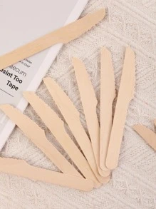 50入組一次性木頭刀 - 米色 - 查看 1