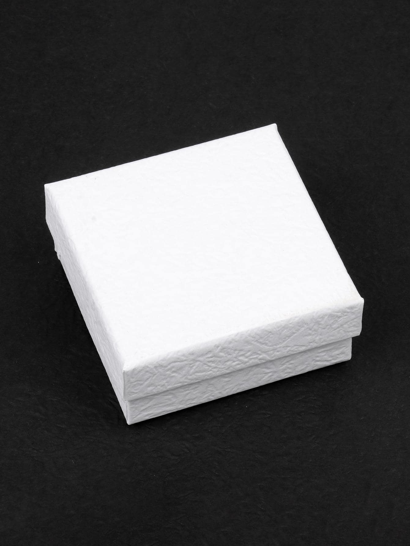 1Pc 7X7X3cm Giấy Trắng Hộp Đựng Trang Sức Vòng Tay Vòng Cổ Vòng Bông Tai Hộp Handmade Kraft Quà Cưới - trắng - Xem 1