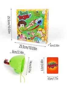 1pc Lizard Sticking Out Tongue Toy - Green - View 2