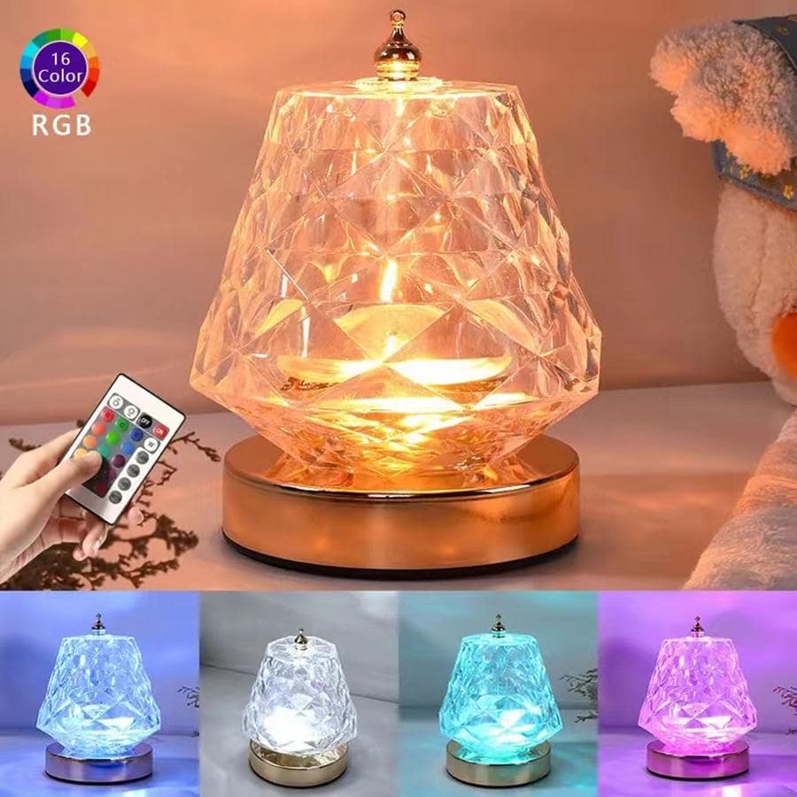 Water Wave Dynamic Projection Lamp Bedroom High Definition Starry Night Light With Romantic Rotating Rose Atmosphere Table Lamp For Kids (usb Powered, Battery Not Included) - Multicolor - View 1