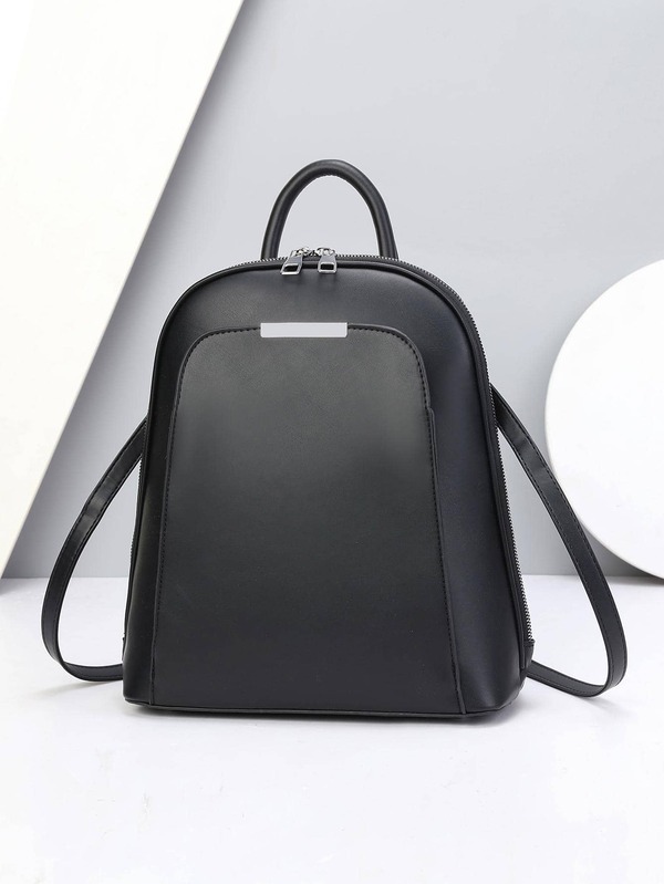 Cinghia per bagagli design in metallo Zaino classico nero casual cinturino regolabile