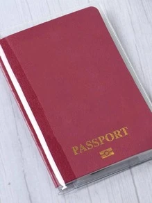旅行護照袖護照夾護照夾身份套中性銀行卡護照透明護照封面 - 無色 - 查看 4