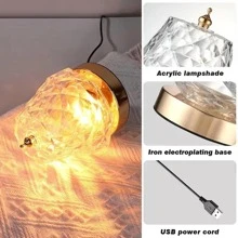 Water Wave Dynamic Projection Lamp Bedroom High Definition Starry Night Light With Romantic Rotating Rose Atmosphere Table Lamp For Kids (usb Powered, Battery Not Included) - Multicolor - View 3