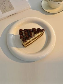 1pc Round Tray,Kitchen,Christmas Gift - White - View 11