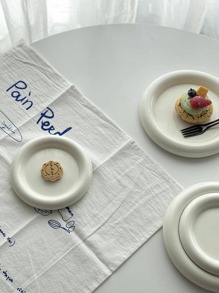 1pc Round Tray,Kitchen,Christmas Gift - White - View 3