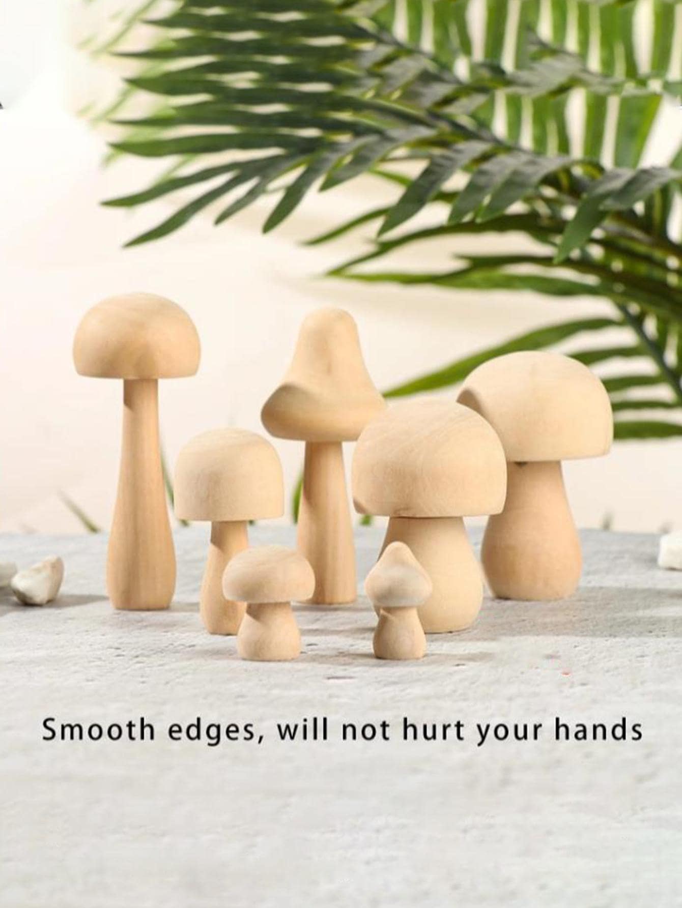 7入組蘑菇形狀裝飾物品 - 卡其色 - 查看 1