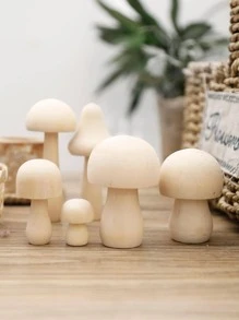 7入組蘑菇形狀裝飾物品 - 卡其色 - 查看 5