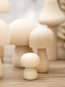 7入組蘑菇形狀裝飾物品 - 卡其色 - 查看 4