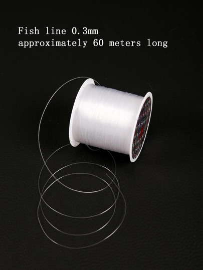 0.3mm Non-Elastic Fishing Line (Approximately 60m) - Diy Beading Material/Jewelry Creating Thread Transparent Polyamide/Nylon/Crystal Fishing Line