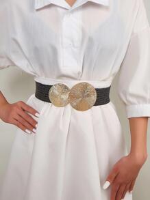 Đai rơm khóa tròn - màu đen - Xem 2