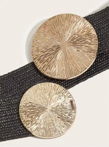 Đai rơm khóa tròn - màu đen - Xem 4