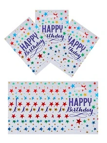 40pcs Assorted Color Birthday Gift Bags With Star, Confetti, "Happy Birthday" Letter Pattern, Birthday Themed Gift Bags, For Birthday Celebration Events, Parties, Gatherings, Gift Wrapping, Treat Candy Bags, Goodie Bags - White - View 2